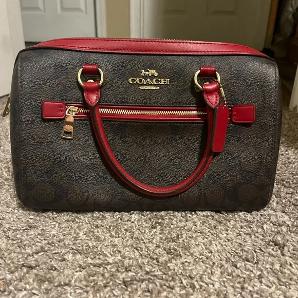 NWOT COACH RED ROWAN WITH STRAP in perfect condition with strap - Picture 7 of 10